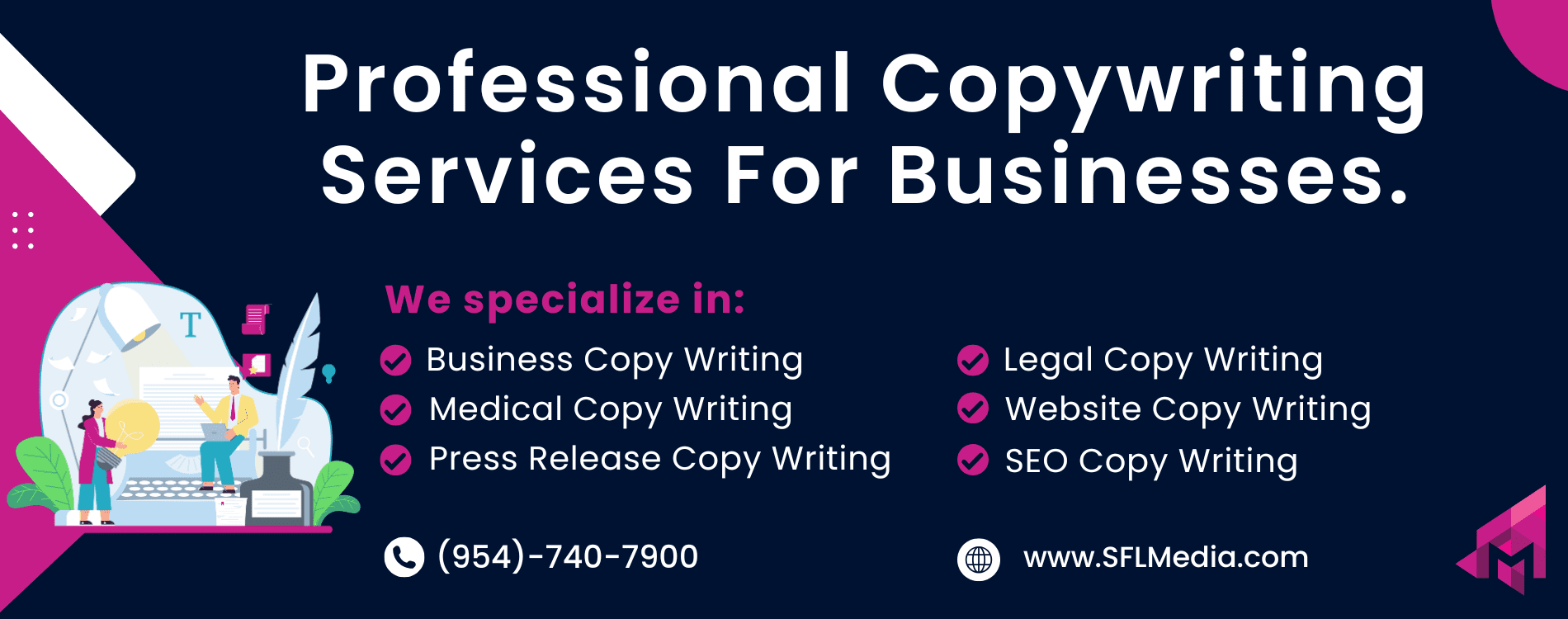 Copy Writing Banner SFL